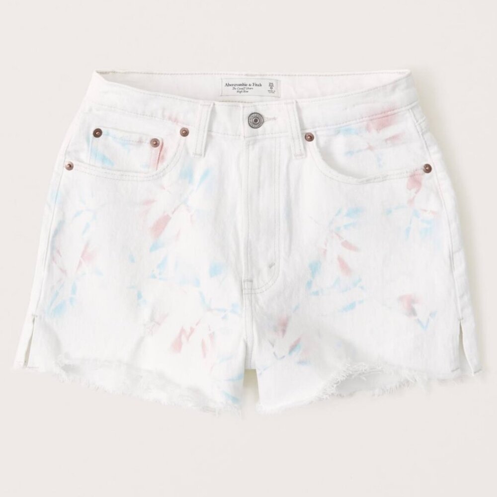 NWT Abercrombie & Fitch Curve Love Cutoff Denim Shorts Size 12/31 - Picture 5 of 9